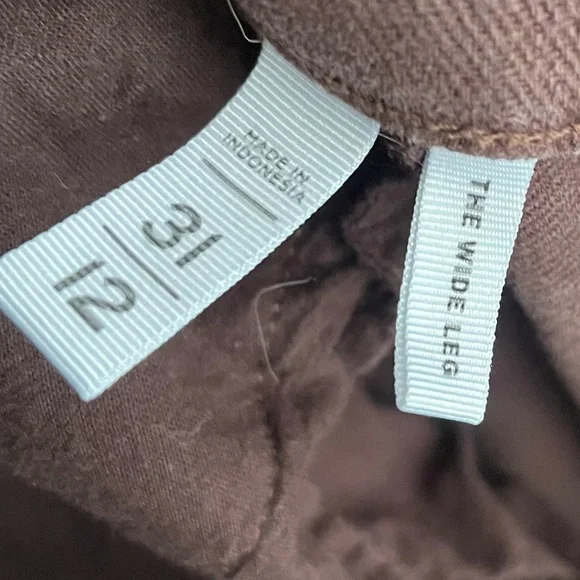 LOFT the Wide Leg Jeans Womens size 12/31 Brown - Picture 8 of 9